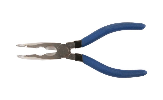 LASER 5909 Duckbill Pliers Bent Nose 150mm Chrome Nickel Steel Serrated Jaws