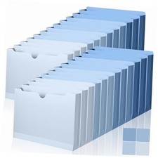 36 Pack Expandable File Folders Expansion Pocket File Folders Gradient Blue