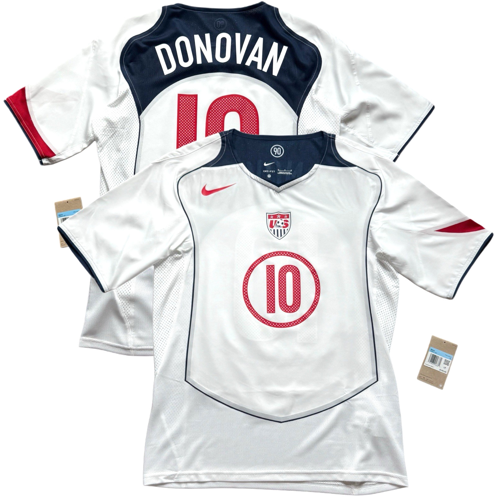 2004 USA Authentic Home Jersey #10 Donovan  Medium T90 USMNT Total 90 Reissue