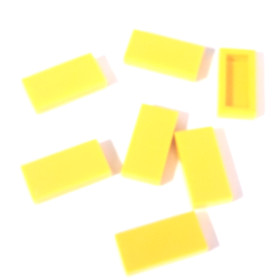LEGO Yellow 1x2 Tile 3069 / 30070 Brick Block Parts Pieces LOT OF 7