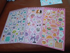 3X STICKERS FOR SCRAPBOOKING/JOURNALS 24x14 CM ST406 MIX