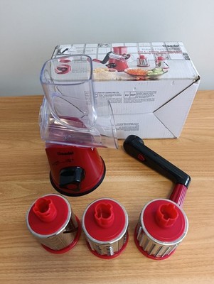 Geedel Gemüseschneider Manuelle Trommelreibe Set für Gemüse, Obst & Nüsse