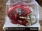 Joe Montana Jerry Rice signed FLASH mini helmet holos