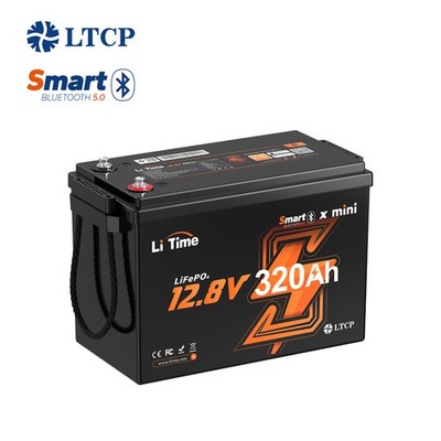 LiTime 12V 320Ah mini Bluetooth Lithium LiFePO4 Battery BMS For RV Solar Marine