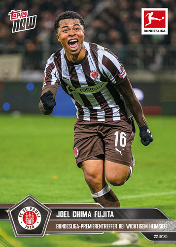 Image via eBay listing Joel Chima Fujita - 2025-26 Bundesliga Topps NOW® - Card 130 - PR: 400