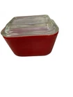 Pyrex Primary Red Refrigerator Dish Ribbed Lid 501 Vintage