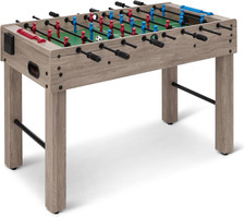 48-Inch Foosball Table Soccer Game Room Size, Incl 4 Balls and 2 Cupholders, Oak