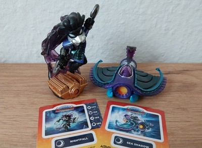 Skylanders Superchargers Nightfall & Sea Shadow + Aufkleber 