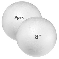 Large Styrofoam Balls 8 Inch,2PC White Foam Balls for Crafts, Giant Foam Ball...