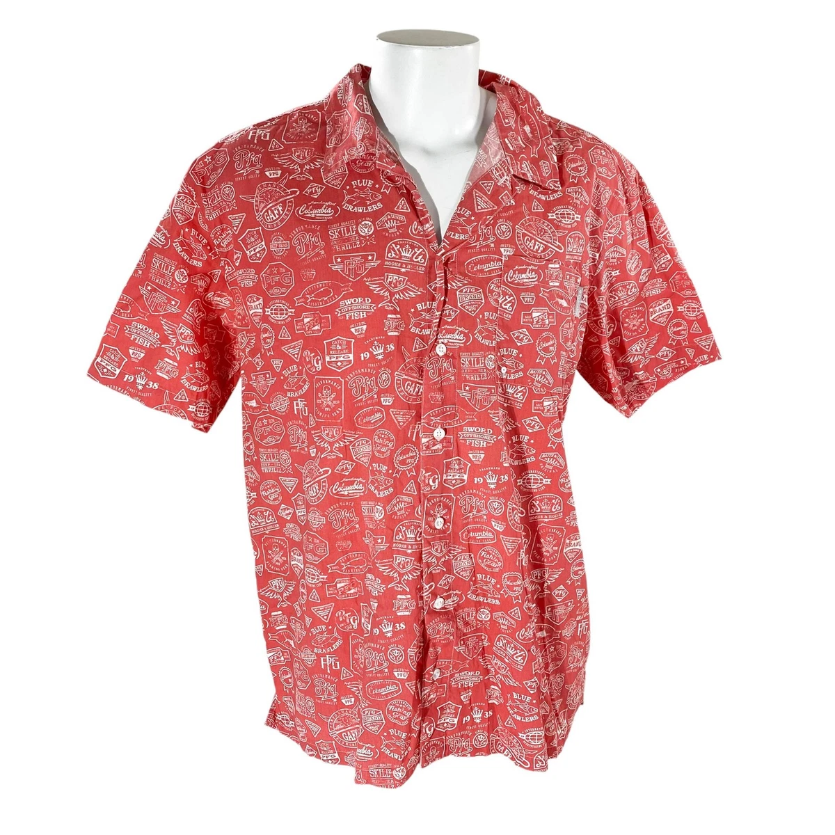 Chemise à Carreaux Columbia Homme Taille XL - Décontractée, Manches Longues - Gris/rouge - Occasion Parfait état