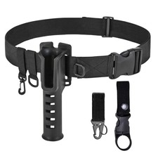 Fishing Wading Belt Rod Holder Adjustable Wader Waist Belt Fly Surf Casting