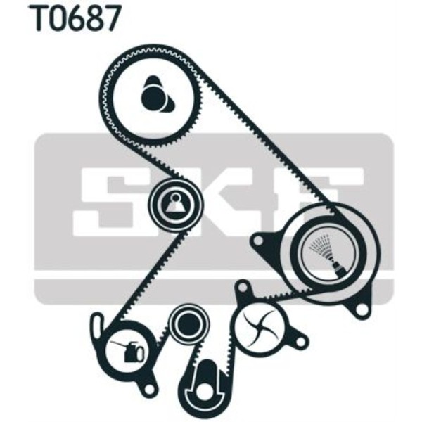 Skf Wasserpumpe + Zahnriemensatz FüR Toyota Carina Ii Stufenheck _T15_ E8B-image