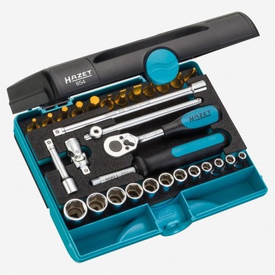 Hazet 854 1/4'' 30 Pc Socket and Bit Titanium-Nitride Set