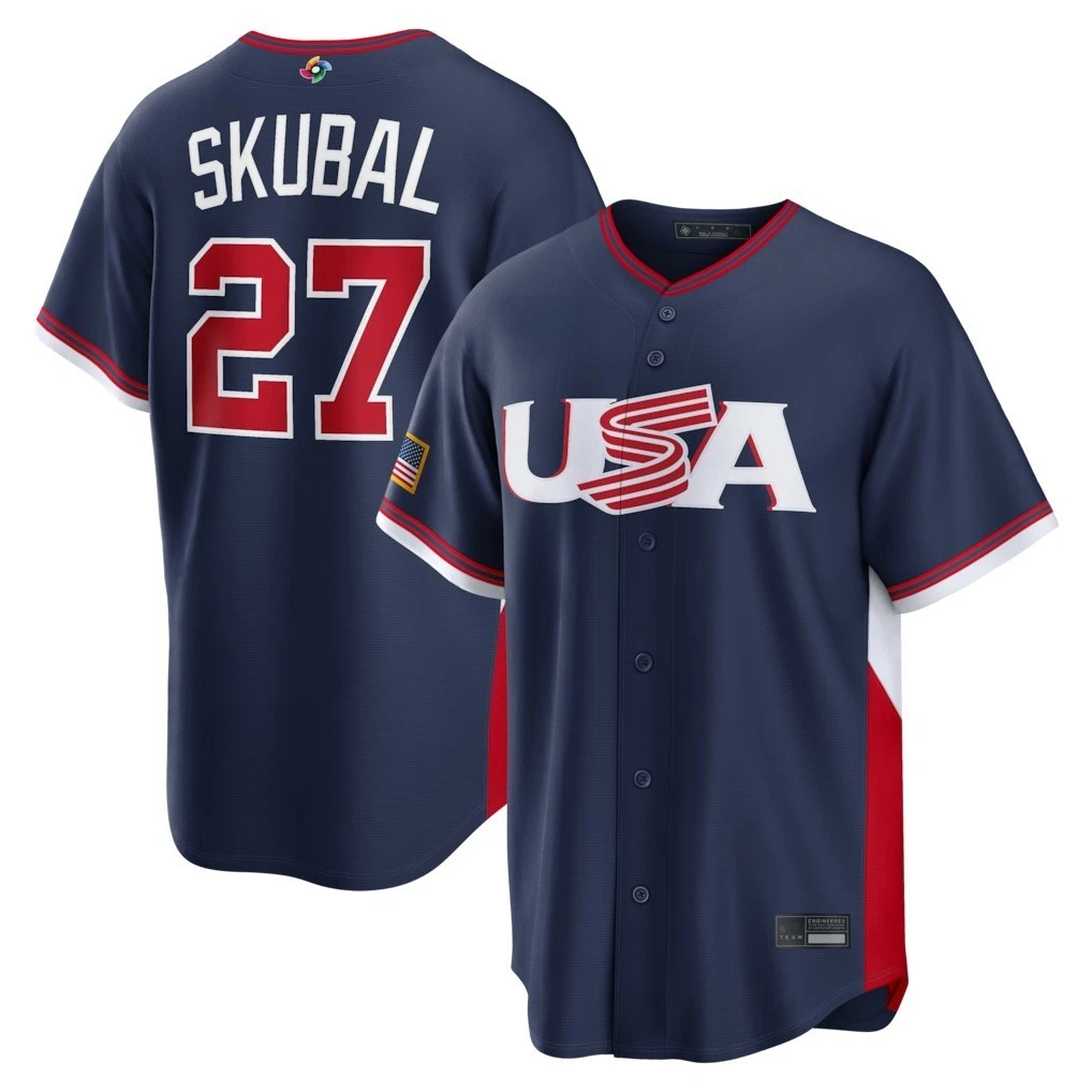 Tarik Skubal #27 WBCC USA Baseball Jersey White/Navy