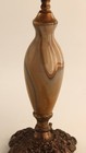 Vtg Art Nouveau Blown Glass Table Lamp w/ Brass Base, Caramel Slag, Houze? — photo 9