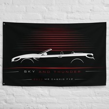 M6 Cabrio F12 2013 Car Silhouette Flag 3x5 ft Garage Banner Man Cave Wall Decor