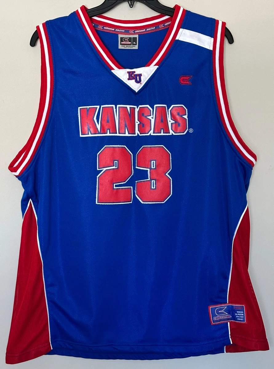 T-shirt Colosseum Athletics Kansas Jayhawks - Homme 2XL - Bleu Manches Courtes - Neuf