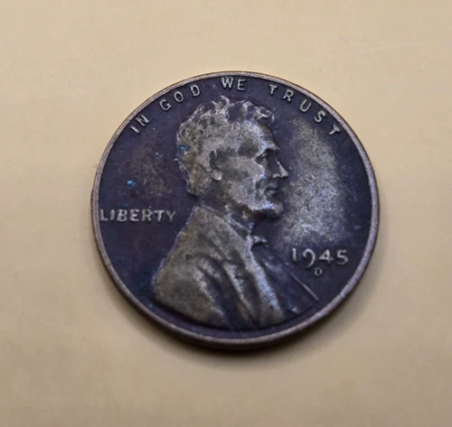 1945-D Lincoln Wheat Penny 1 Cent Coin Circulated