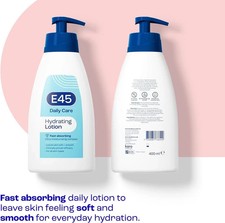 E45 Daily Hydrating Cream 400 ml for all Skin Types  Long Lasting Moisturi
