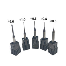 5Pcs Dental DLC Bur CAD CAM Roland Zirconia Milling Burs 2.0 1.0 0.8 0.6 0.5 D4