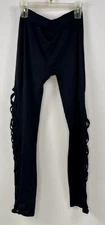 Black Lace Up Leggings 1 Sz (See Item Description) 1506