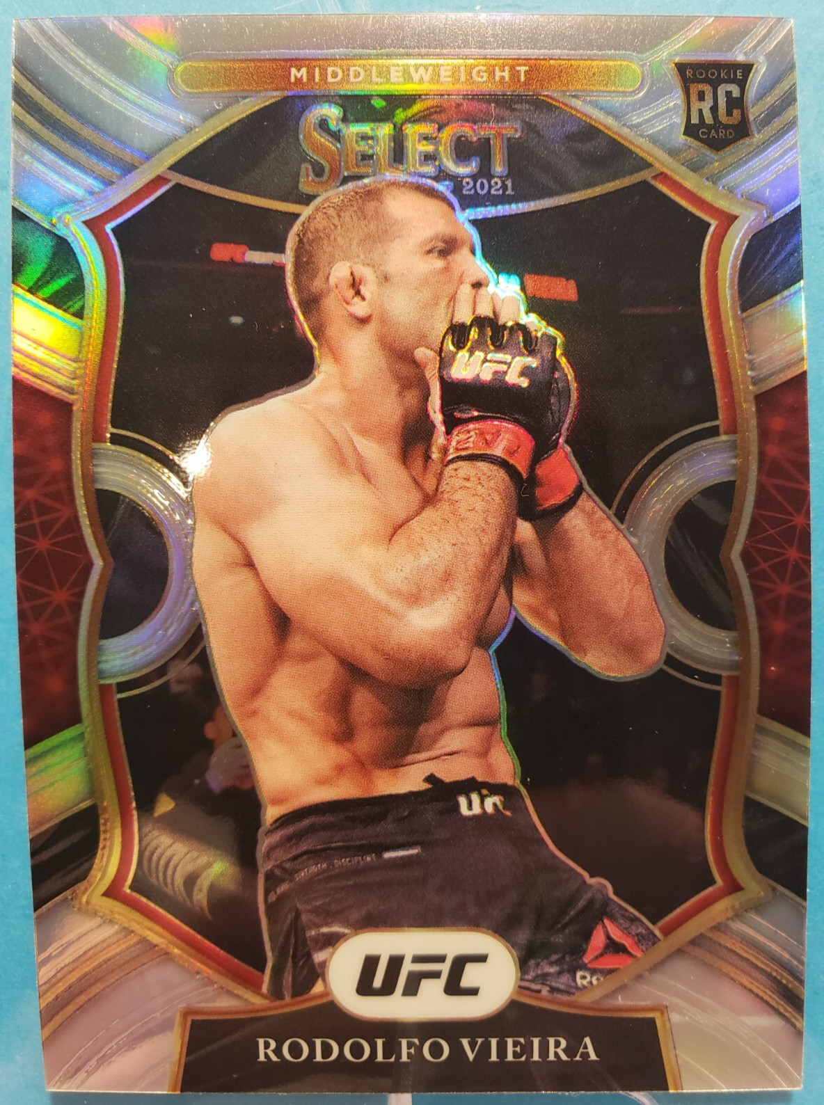 2021 PANINI SELECT CONCOURSE UFC #89 RODOLFO VIEIRA - SILVER PRIZM ROOKIE CARD