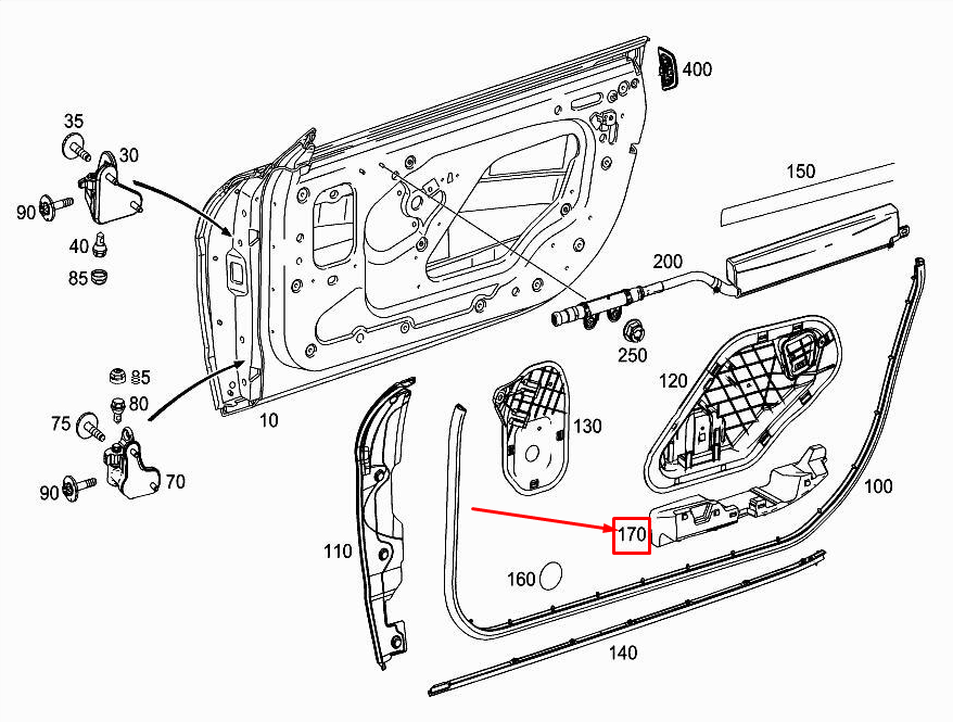 MERCEDES-BENZ SL R231 Türverstärkung vorne links A2317270700
