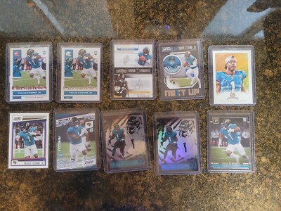 Travis Etienne Jr. 2021 Panini 10 Card Rookie (RC) Lot Jaguars - Stardust & more