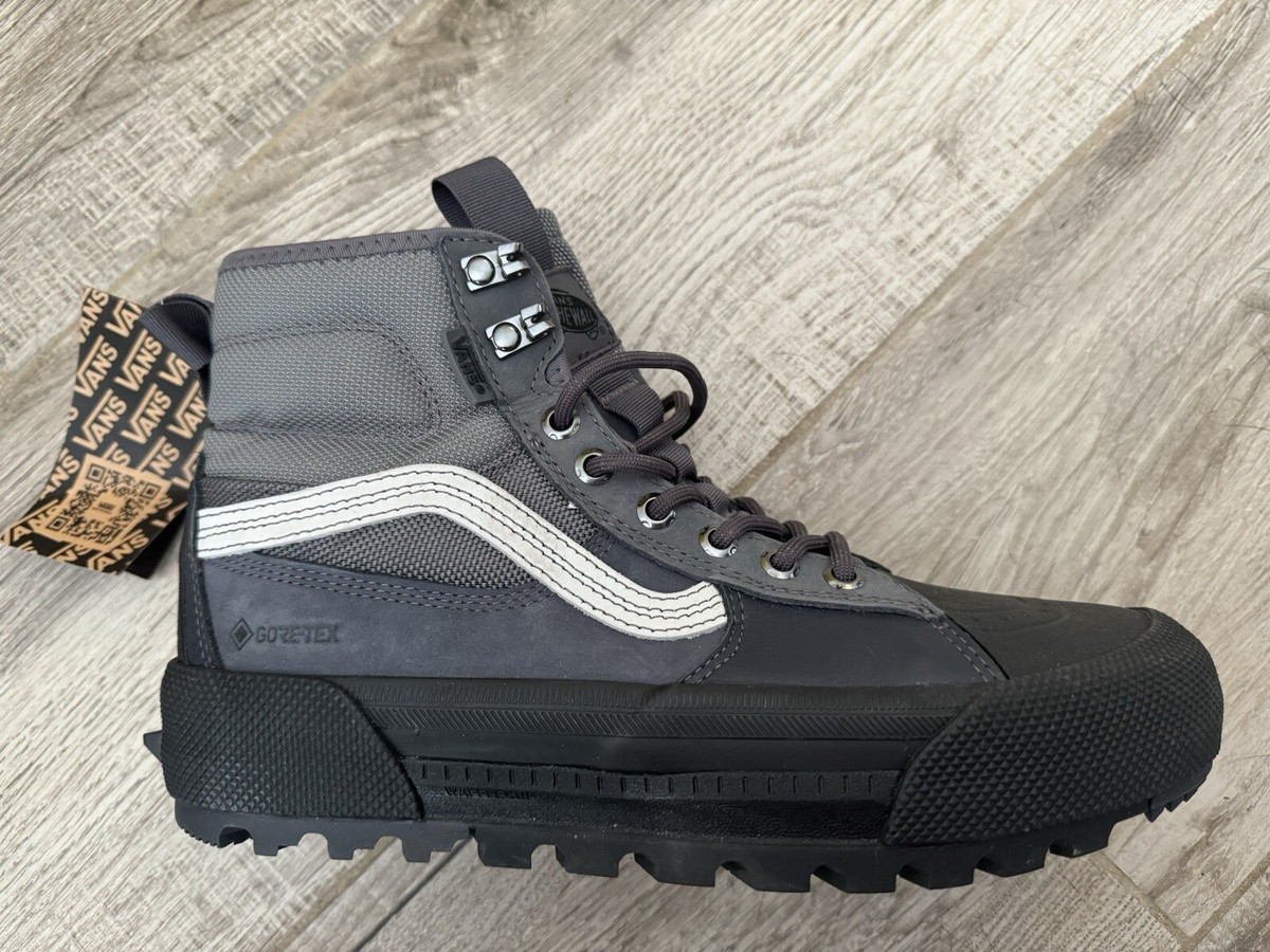 Men's Vans SK8-Hi Gore Tex MTE-3 Gray Leather Asphalt Boots Shoes