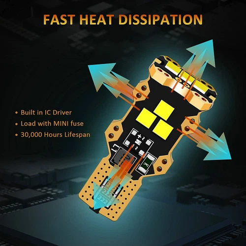 LASFIT LED Reverse Back Up Light Bulb 921 912 W16W T15 906 916 Super White 6000K - Picture 8 of 11