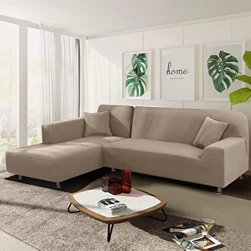 NAISI Sectional Couch Cover L Shape 2 Pieces Sofa Cover Soft