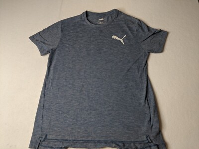 Puma shirt Mens small gray blue small stain see pics discounted short sleeve