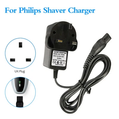 For Philips Shaver Series 3000 HQ8505 15V UK Plug Power Charger Lead Cord AC/DC