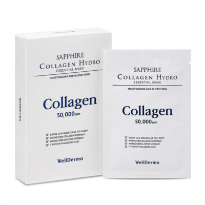 WellDerma Sapphire Collagen Hydro Essential Mask, Koreanische Kosmetik, Schön...