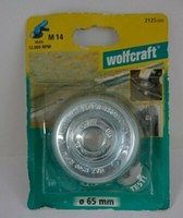 Wolfcraft 2125000 Topf-DrahtbüRste Ws Gezopft M14 ø 65 Mm