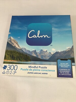 Calm Mindful Puzzle (300 pcs) Jasper Lake 30-day App Subscription Included New