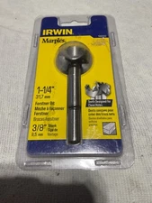 IRWIN #1966932 MARPLES FORSTNER BIT 1 1/4" BRAND NEW IN SEALED PACKAGE 3/8”SHANK