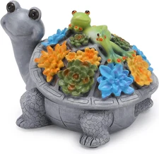 Turtle & Lazy Frog Ashtray with Lid, Handmade Cool Resin Ashtrays for Cigarettes