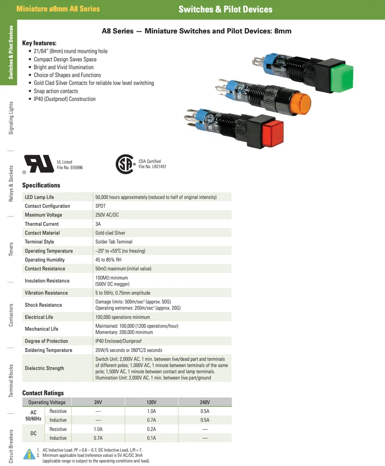 AL-C8 IDEC A8 Pushbutton Switches - Image 3 of 4