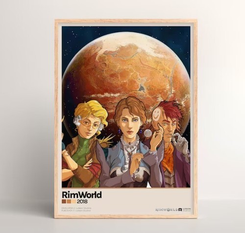 RimWorld Poster [ Light & Dark Mode | Minimalist | Physical Print | Video - Picture 2 of 3