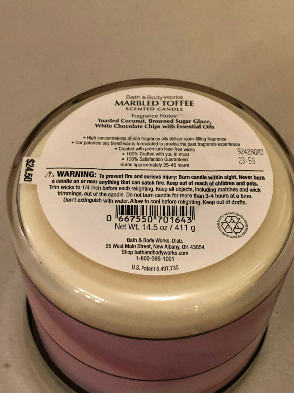 Bath & Body Works MARBLE TOFFEE Candle 3 WICK NEW Pick Quantity eBay