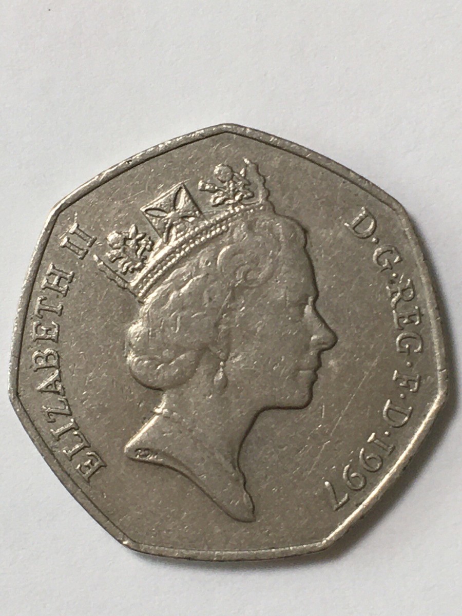 1997 United Kingdom Queen Elizabeth II 50 Pence Coin | eBay