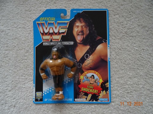 WWF WWE Hasbro Samu of the Headshrinkers - MOC - N...