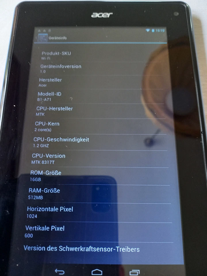 Tablet Acer Iconia B1-A71 , 7" , 16 GB mit OVP - Bild 2 von 4