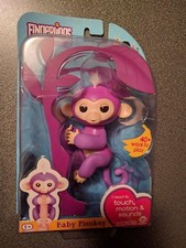 Fingerlings - Interactive Baby Monkey - Mia Purple with White Hair By WowWee