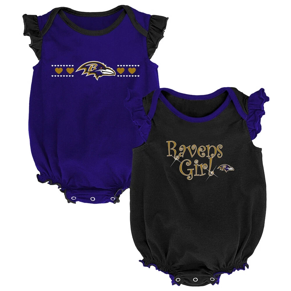 ($30) Baltimore Ravens (2) nfl INFANT BABY NEWBORN Jersey Shirt 0-3M 0-3  Months