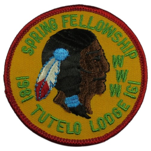 Tutelo Lodge 161 Blue Ridge Mountains VA 1981 Spring Patch RED Bdr (NE ...