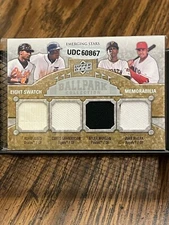 MARKAKIS FRANCOEUR+ 2009 UD BALLPARK COLLECTION CHRIS YOUNG 8 SWATCH JERSEY /250