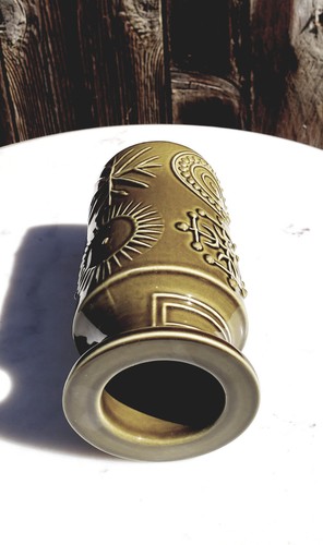 PORTMEIRION 1960s VINTAGE POTTERY SUSAN WILLIAMS *TOTEM* OLIVE GREEN CANISTER - Picture 5 of 8