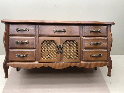 Grande portagioie musicale stile comò vintage anni 70 decorativo - Foto 8 di 13